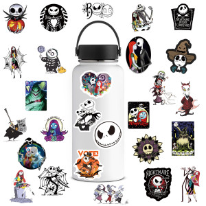 50 new zombie brides and Christmas horror night Halloween graffiti stickers water cup trolley case waterproof stickers
