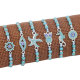 Blue hand-woven bracelet, starfish seahorse owl research rudder pendant, adjustable wax bracelet