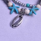 17CM + 5CM Tortoise Anklet Shell Rice Zhu Haixing Seahorse Retro Yoga Sand Chain Women's Anklet Bracelet