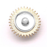 20MM High quality metal pearl  gold plated snap charms fit 20mm snap jewelry