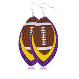 Double deck rugby Leather Earrings