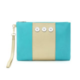 New Fashion Stitching Contrast Color Clutch, Envelope, Clutch fit 18mm snap button jewelry