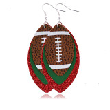 Double deck rugby Leather Earrings