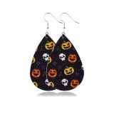 Halloween pumpkin skull ghost Leather Earrings