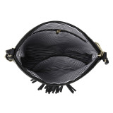 Fashion bag plaid cotton plaid stitching female bag double tassel diagonal shoulder bag fit 18mm snap button jewelry
