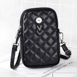 Checkered Bee Market Leather Crossbody Bag fit 18mm chunks