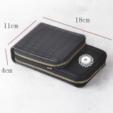 Checkered fashion multi-layer leather diagonal bag fit 18mm snap button jewelry