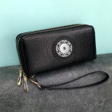 Pattern multicolor multilayer leather clutch fit 18mm snap button jewelry
