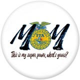 20MM  MOM  words  Print   glass  snaps buttons