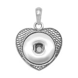 love snap Silver  Pendant  fit 20MM snaps style jewelry