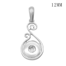 snap Silver  Pendant  fit 12MM snaps style jewelry