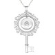 Key Necklace 80CM chain silver  fit 20MM chunks snaps jewelry necklace for women