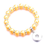 1 buttons With  snap Pearl Elasticity  bracelet fit18&20MM  snaps jewelry