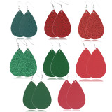 Christmas tree sequins Leather Earrings