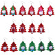 Christmas tree santa claus Leather Earrings