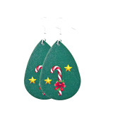 Christmas Santa Snowman Elk Leather Earrings