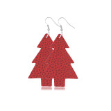 Christmas tree sequins Leather Earrings