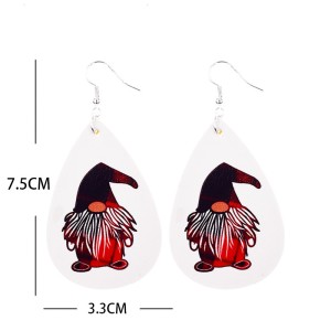 Christmas Santa Leather Earrings