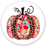 20MM  Christmas  Thanksgiving  Print  glass  snaps  buttons