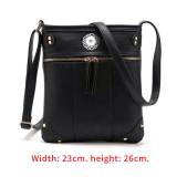 New European and American fashion handbags, new rivet crossbody handbags, front pockets, copper zipper shoulder messenger bags fit 18mm snap button jewelry