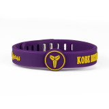 Silicone bracelet adjustable star Team sports basketball wristband Kobe James Curry star bracelet