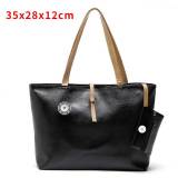 Thickened PU autumn and winter ladies handbags simple and elegant fashion one-shoulder two-piece bag fit 18mm snap button jewelry
