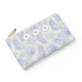 New style PU crocodile pattern ladies coin purse European and American simple clutch fit 18mm snap button jewelry