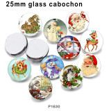 10pcs/lot  Christmas Deer  Cat  glass picture printing products of various sizes  Fridge magnet cabochon