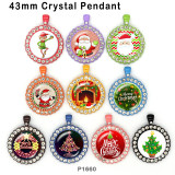 10pcs/lot  Christmas  tree  glass picture printing products of various sizes  Fridge magnet cabochon