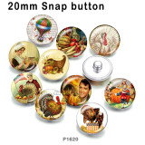 10pcs/lot  Thanksgiving glass picture printing products of various sizes  Fridge magnet cabochon