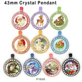 10pcs/lot  Christmas Deer  Cat  glass picture printing products of various sizes  Fridge magnet cabochon