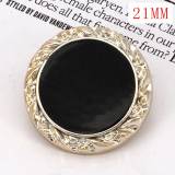 21mm round plastic button electroplated button fit 20mm snap jewelry