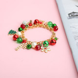 Christmas Bracelet, Pearl Bell, Diamond Ball, Crystal Bead, Snowflake Christmas Tree Alloy Gift Bracelet