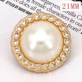 21mm round plastic button electroplated button fit 20mm snap jewelry