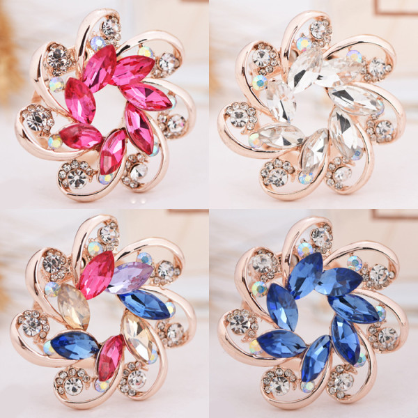 High-end silk scarf buckle clip accessories dual-use shawl buckle T-shirt corner buckle sweater brooch brooch