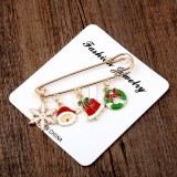 Christmas series alloy brooch