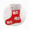 20MM Christmas socks silver Plated with enamel Rhinestone snap button