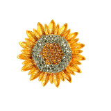 Sunflower brooch diamond-studded plant flower corsage
