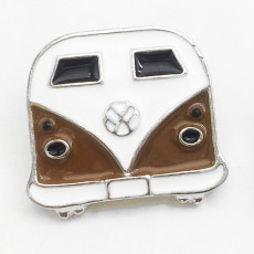 20MM school bus car snap silver Plated with enamel snap button