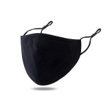 Pure color breathable, anti-smog and dust-proof black cotton mask with PM2.5 filter cotton mask