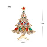 Christmas brooch Fawn Snowman Christmas tree brooch Alloy diamond-studded Christmas brooch