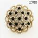 23MM Metal round cutout diamond buttons fit 20mm snap jewelry