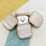 20MM Square golden shell fit 20mm snap jewelry