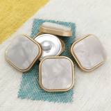 20MM Square golden shell fit 20mm snap jewelry