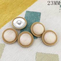 23MM Round shape golden shell fit 20mm snap jewelry