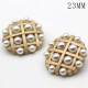 23MM Metal button pearl imitation shell fit 20mm snap jewelry