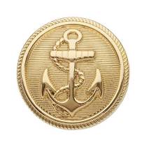 20MM Golden anchor fish hook British style round button fit 20mm snap jewelry