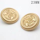 23MM Golden vintage British style button fit 20mm snap jewelry