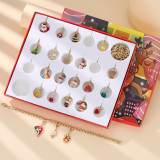 Christmas Jewelry Gift Box Countdown Calendar Gift Box Advent Golden Bracelet Necklace Blind Box Set