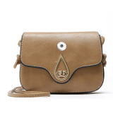 New all-match simple one-shoulder diagonal bag belt buckle small stereotyped bag fit 18mm snap button jewelry